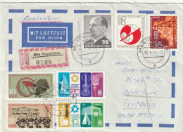 Germany DDR Cover Registered Einschreiben - 1973 - Leipzig Autumn Fair Workers Militia Peace And Socialism Folktales - Lettres & Documents