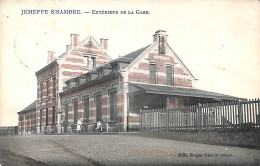 Jemeppe S/ Sambre - Extérieur De La Gare (coloriée Edit Berger M. Marcovici) - Jemeppe-sur-Sambre
