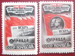 USSR  Russia  1950 The 50th Anniversary Of Newspaper ISKRA, PRAVDA Mi.1535 - 1536 VF  MN - Neufs