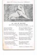 Le Lion De BELFORT Par Le Barde Patriote Théodore Botrel - Très Bon état - Belfort – Le Lion