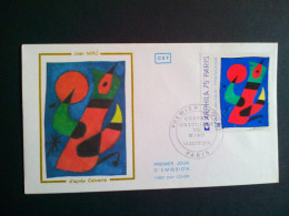 Enveloppe Premier Jour FDC De France : Miro 1974 - 1970-1979