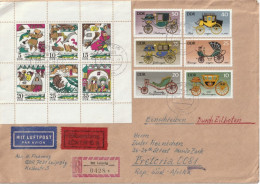 Germany DDR Cover Registered Einschreiben - 1973 1976 - Folktale At The Bidding Of The Pike Historic Coaches - Lettres & Documents