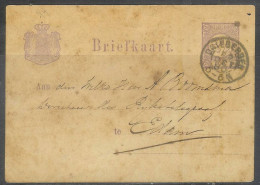 1880 Postal Card Used Driebergen  - Cartas & Documentos