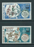 Dahomey - Aereo Yvert 221/2 O  Deportes Fútbol - Benin – Dahomey (1960-...)