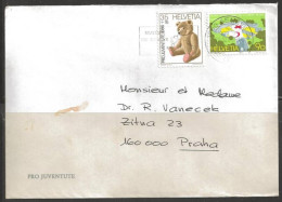 1987 35c+15c Teddy Bear, Geneve (26.12.86) To Czechoslovakia - Lettres & Documents