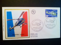 Enveloppe Premier Jour FDC De France : Hélicoptère Gazelle 1975 - 1970-1979