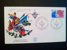 Enveloppe Premier Jour FDC De France : Centenaire Du Corps D'Officiers De Réserve 1976 - 1970-1979