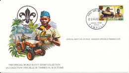 Uganda FDC Card 23-8-1982 World Scout Stamp Collection With Nice Cachet - Covers & Documents