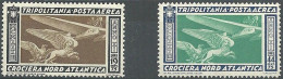 COLONIE ITALIANE 1933 Tripolitania Posta Aerea Crociera Balbo Cpl. 2 Val. MNH** - Tripolitania