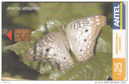 URUGUAY - Butterfly, Anartia Jatrophae(388a), 04/05, Used - Papillons