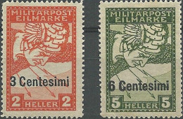 1918 OCCUPAZIONE AUSTRIACA Espressi Per Giornali Cpl. 2 Val MNH** - Oostenrijkse Bezetting