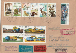 Germany DDR Cover Registered Einschreiben - 1977 - Motorized Modern Agriculture Hunting - Lettres & Documents