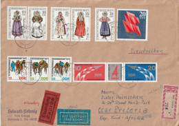 Germany DDR Cover Registered Einschreiben - 1977 - Peace Cycling Race Sorbian Costumes Trade Union Young Craftsmen - Lettres & Documents