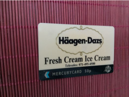 Phonecard 20MERA Haagen -Dazs Used - Mercury Communications & Paytelco