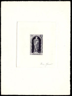 MONACO(1951) St. Roman. Die Proof In Black Signed By The Engraver MUNIER. Scott No 269, Yvert No 360. - Altri & Non Classificati