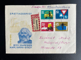 EAST GERMANY DDR 1966 REGISTERED LETTER SCHMALKALDEN TO MULHEIM 05-04-1966 OOST DUITSLAND DEUTSCHLAND EINSCHREIBEN - Storia Postale