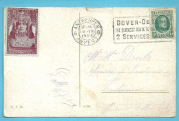 194 Op Kaart Stempel ANTWERPEN Met Vignet JUWELS - 1922-1927 Houyoux