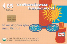 Cyprus, CYP-C-036, Mind The Sun, 2 Scans. - Chypre