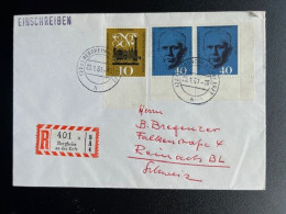 GERMANY 1961 REGISTERED LETTER BERGHEIM AN DER ERFT TO REINACH BL 23-01-1961 DUITSLAND DEUTSCHLAND EINSCHREIBEN - Storia Postale