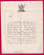 MARQUE 64 PAU BASSES PYRENEES TEXTE FAIRE PART DECES FAMILLE DOMBIDAU DE CROUSEILHES POUR SORDES LANDES 1824 LETTRE - 1801-1848: Precursors XIX