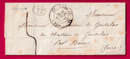 CAD TYPE 12 ANDUZE GARD DECIME RURALE LEBAHOU POUR BOEN LOIRE 1835 LETTRE - 1801-1848: Precursors XIX