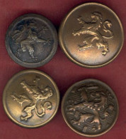 ** LOT  4  BOUTONS  LION ** - Knoppen