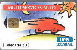 CARTE-PUCE-PRIVEE-PUBLIC-50U-EN1414-GemA-04/96-UFB LOCABAIL-R°Mat--V°DN°B64169001-3180Ex-Utilisé-BE/R°Pt Rayure - 50 Unidades