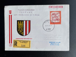 AUSTRIA 1979 REGISTERED LETTER FELDKIRCHEN AN DER DONAU TO BADEN 26-04-1979 OOSTENRIJK OSTERREICH EINSCHREIBEN - Covers & Documents