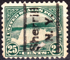 USA Precancels New York 1922 Sc568 25c Niagara Falls. Sherrill / N. Y. Defect - Prematasellado