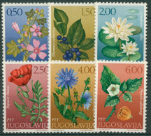 Jugoslawien 1971 Pflanzen Blumen Malve Wegwarte Seerose 1420/25 Postfrisch - Ungebraucht