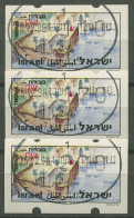 Israel ATM 1994 Tiberias Satz 3 Werte (mit Phosphor) ATM 9.2 Y S9 Gestempelt - Viñetas De Franqueo (Frama)