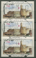 Israel ATM 1994 Jerusalem Satz 3 Werte (ohne Phosphor) ATM 12.2 X S9 Gestempelt - Viñetas De Franqueo (Frama)