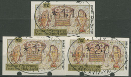 Israel 1996 Automatenmarken Weihnachten Satz 3 Werte ATM 29 S2 Gestempelt - Viñetas De Franqueo (Frama)