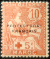 LP3039/195 - COLONIES FRANÇAISES - MAROC - 1915 - CROIX ROUGE - N°60 NEUF* - Nuovi