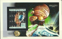 Congo Ex Zaire 2004, Scout, Minerals, Meteors, BF SILVER IMPERFORATED - Astronomy