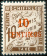 LP3039/198 - COLONIES FRANÇAISES - MAROC - 1896 - TIMBRE TAXE - N°2 NEUF* - Impuestos