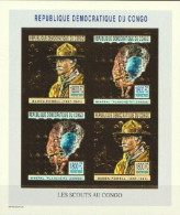 Congo Ex Zaire 2004, Scout, Minerals, 4val In BF GOLD, IMPERFORATED - Astronomy