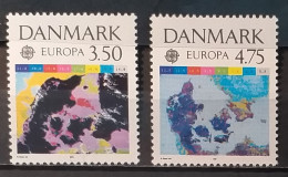 1991 - Denmark - MNH - EUROPA - Conquest Of Space + 1993 - Modern Art - 4 Stamps - Nuevos