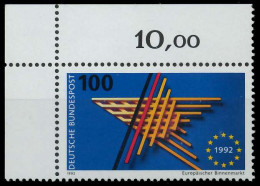 BRD BUND 1992 Nr 1644 Postfrisch ECKE-OLI X863502 - Nuevos