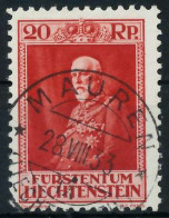 LIECHTENSTEIN 1933 Nr 123 Zentrisch Gestempelt X28E1CE - Usados