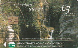 Cyprus, CYP-C-053, Mavrokolympos, Waterfall, 2 Scans. - Chypre