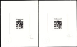 MONACO(1996) "377". Set Of 2 Die Proofs In Black Signed By The Engraver JUMELET. Introduction Of New Telephone Area Code - Altri & Non Classificati
