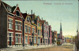 CPA Groningen, Kraneweg Mit Westerkerk - Autres & Non Classés