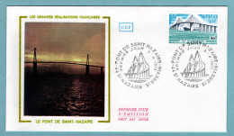 FDC France 1975 - Pont De Saint-Nazaire - YT 1856 - 44 St Nazaire - 1970-1979
