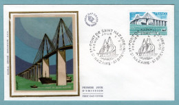 FDC France 1975 - Pont De Saint-Nazaire - YT 1856 - 44 St Nazaire - 1970-1979