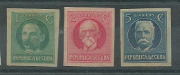 240045955  CUBA  YVERT  Nº184a + Nº185a + Nº187a  **/MNH - Unused Stamps