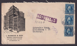 USA Schöner Illustrierter Reklame R Brief Pittsburgh Pennsylvania I Robbins &Son - Lettres & Documents