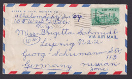 Flugpost Brief Air Mail USA Flushing Queens New York Nach Leipzig 16.6.1950 - Lettres & Documents
