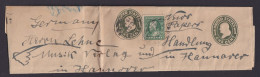 USA Ganzsache Streifband Zwei Wertstemepl 1 Cent + ZuF New York Hannover - Lettres & Documents