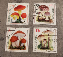 ROMANIA MUSHROOMS-FUNGI SET CTO-USED - Used Stamps